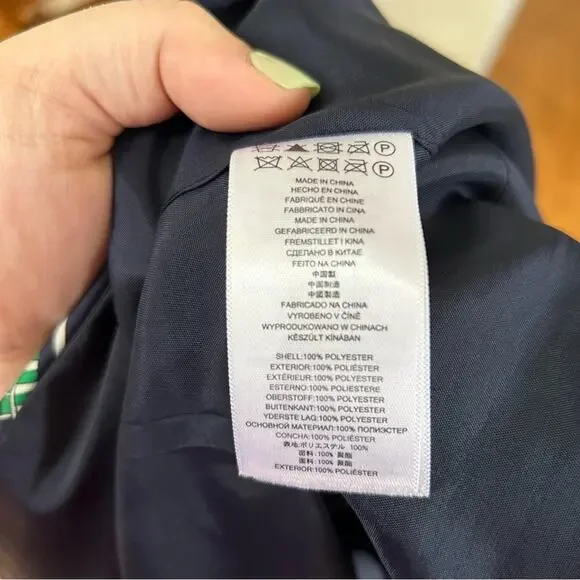 MICHAEL Michael Kors Green Paisley Blazer with Navy Trim - Picture 9 of 10